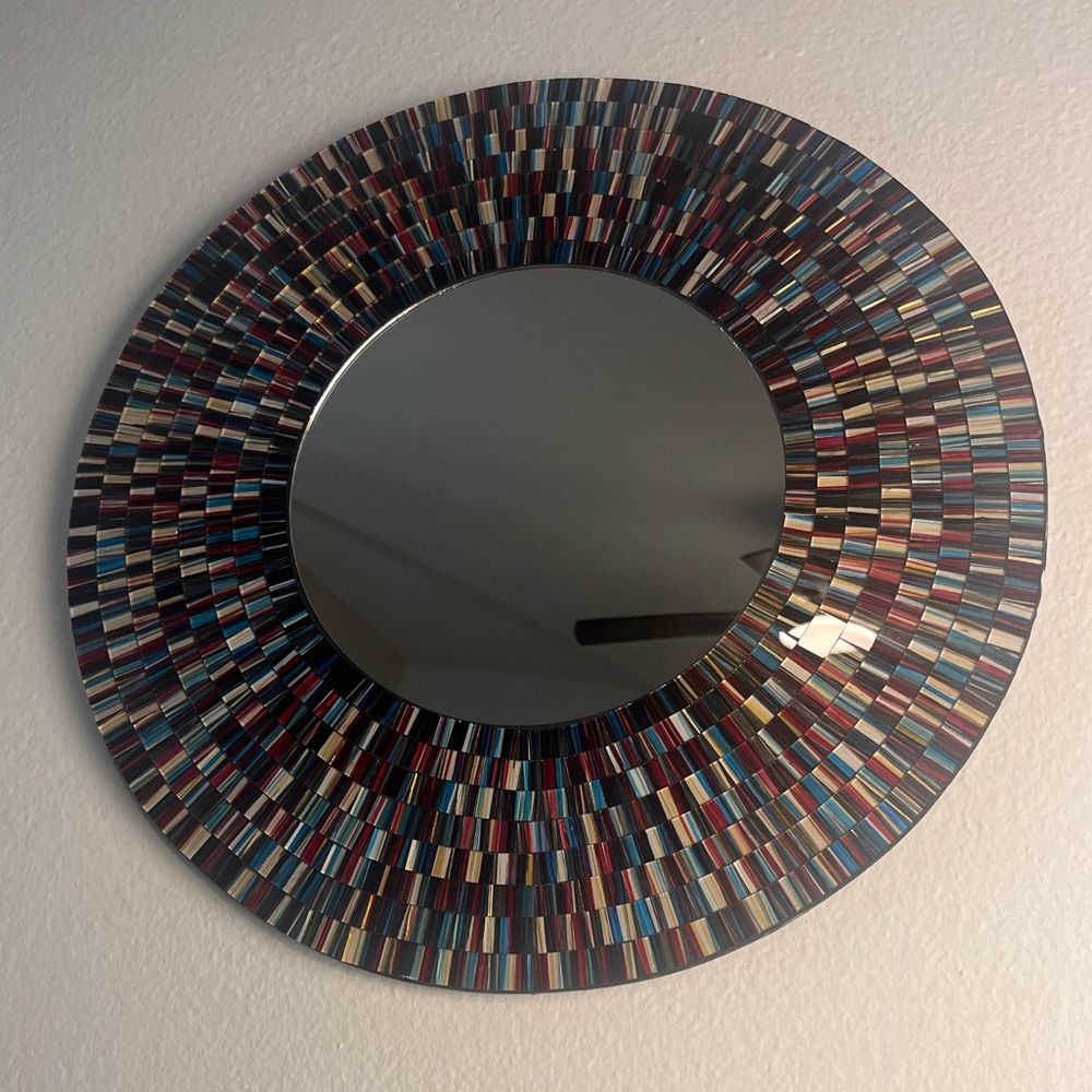 Multicolor Mosaic Wall Mirror - Picture 2 of 8
